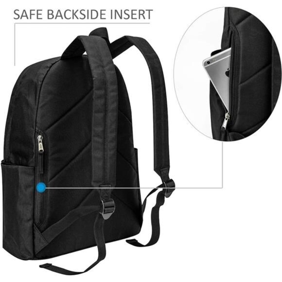 Backpack for Men and Women - Basic Bookbag Casual Daypack Backpacks - Picture 6 of 6